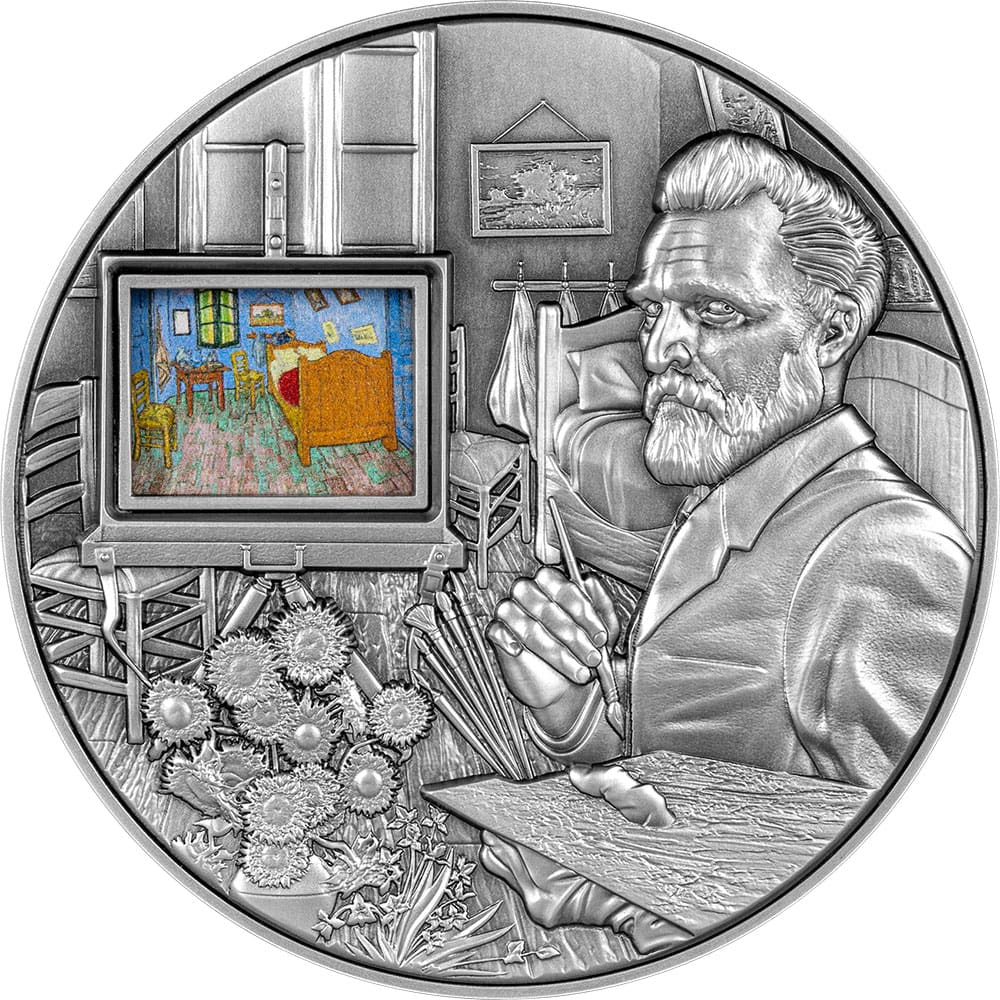 2023 Vincent Van Gogh’s Masterpieces 5oz Silver Interactive Coin - Reverse 2