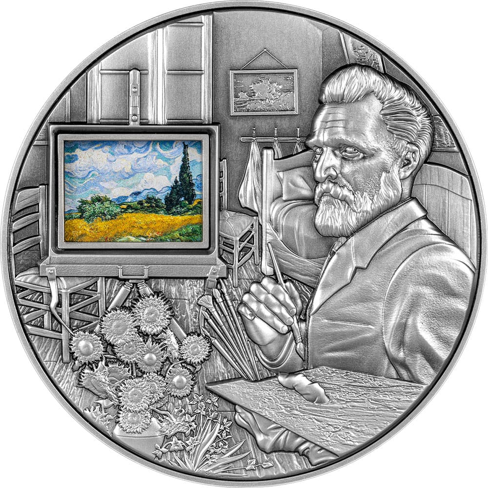 2023 Vincent Van Gogh’s Masterpieces 5oz Silver Interactive Coin - Reverse 4