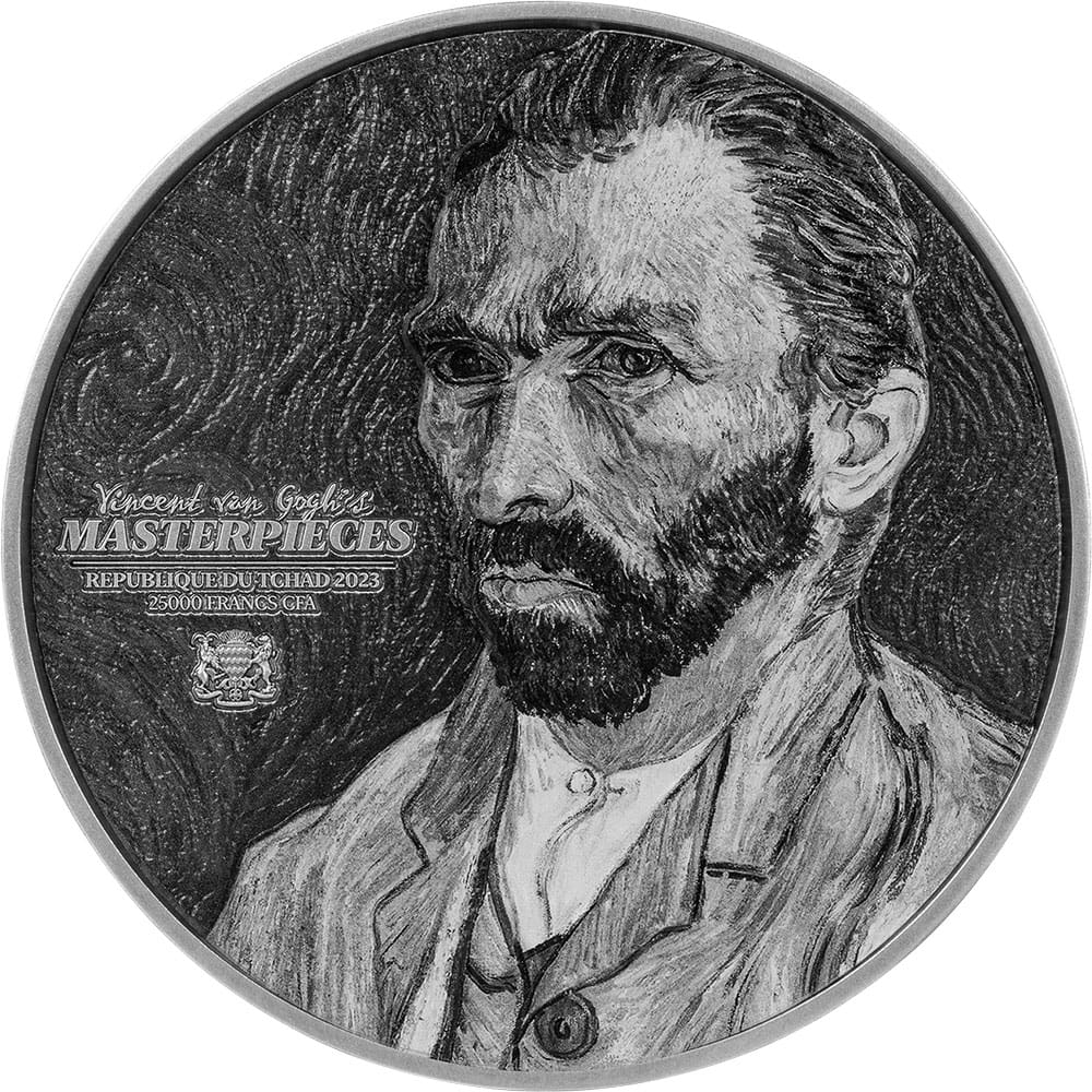 2023 Vincent Van Gogh’s Masterpieces 5oz Silver Interactive Coin - Obverse