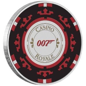 2023 $1 James Bond Casino Royale Chip 1oz Silver Carded Coin