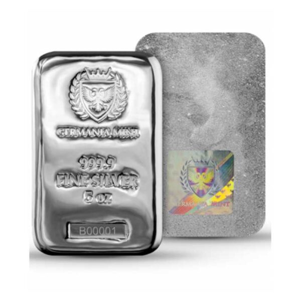 Germania Mint 5oz Silver Bullion Cast Bar - Image 3