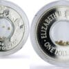 2004 $1 Eureka Stockade 150th Anniversary Silver Locket Proof Coin - Reverse and Obverse View