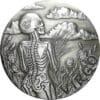 2015 Virgo – Zodiac Skull Series 1oz Silver Antiqued Coin Reverse View