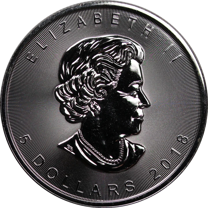 2018 Maple Leaf 1oz Silver f15 Privy Coin Obverse View
