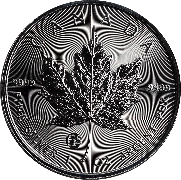 2018 Maple Leaf 1oz Silver f15 Privy Coin Reverse View