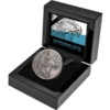 2019 $1 Tasmanian Devil 1oz Silver High Relief Antiqued Coin - Cased View