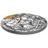 2019 $5 Chariot 2oz Silver Ultra High Relief Gilded Coin Tilted Reverse View