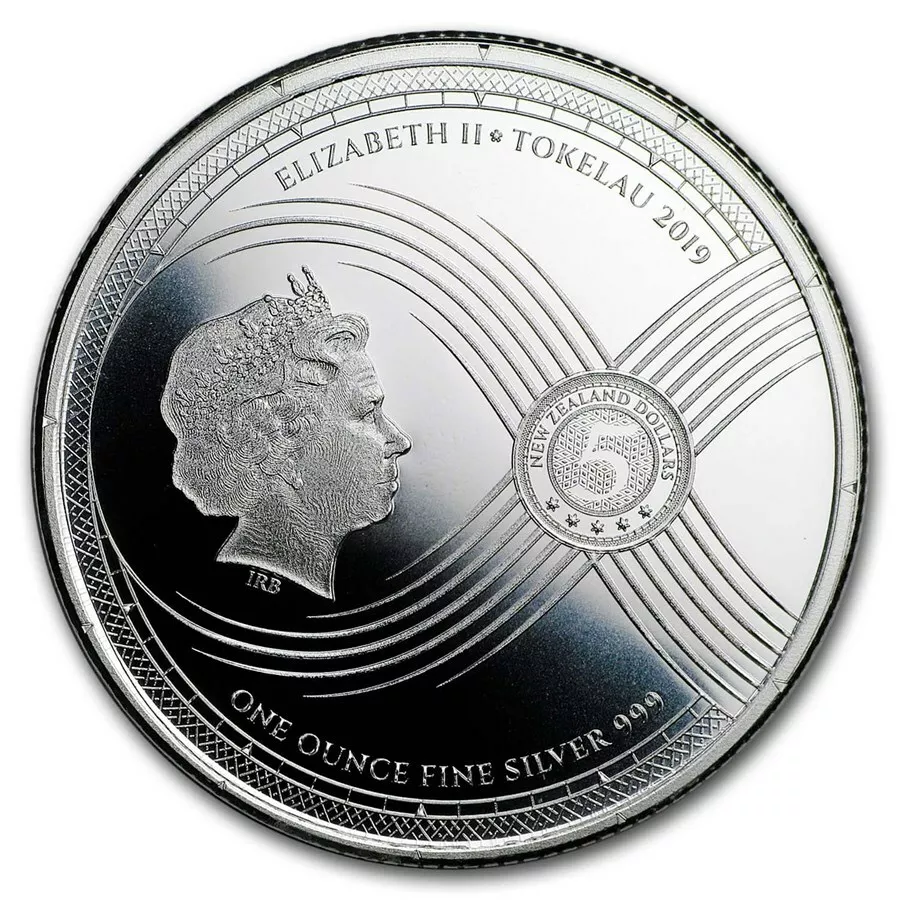 2019 $5 Now And Forever - Chronos 1oz Silver Prooflike Coin Obverse View