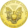 2020 $1 Mona Lisa - Gas Mask - Quarantined Art 1oz Silver Gilded Coin Obverse View