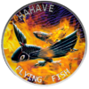 2020 $5 Flying Fish Hahave Fried 1oz Silver Colourised Coin - Reverse View