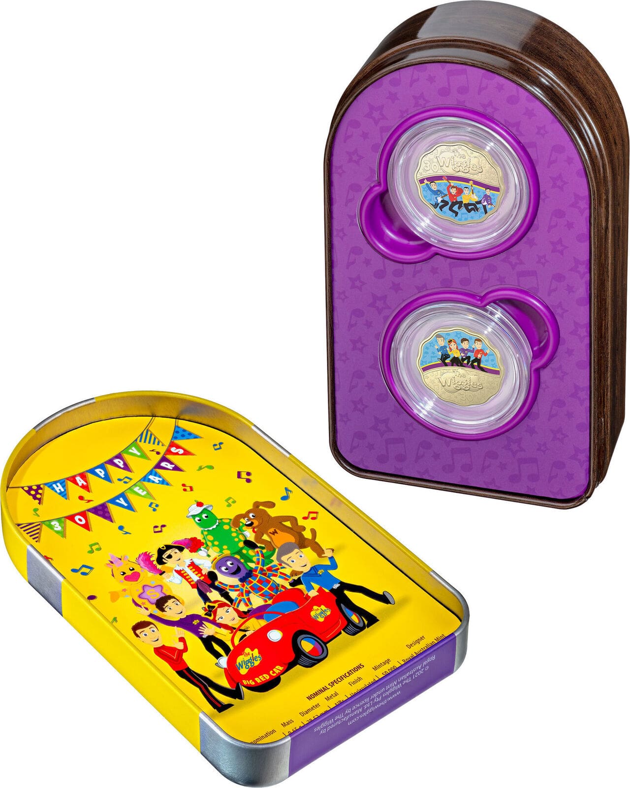 2021 30c 30 Years Of The Wiggles Coloured UNC Two Coin Set - Overview