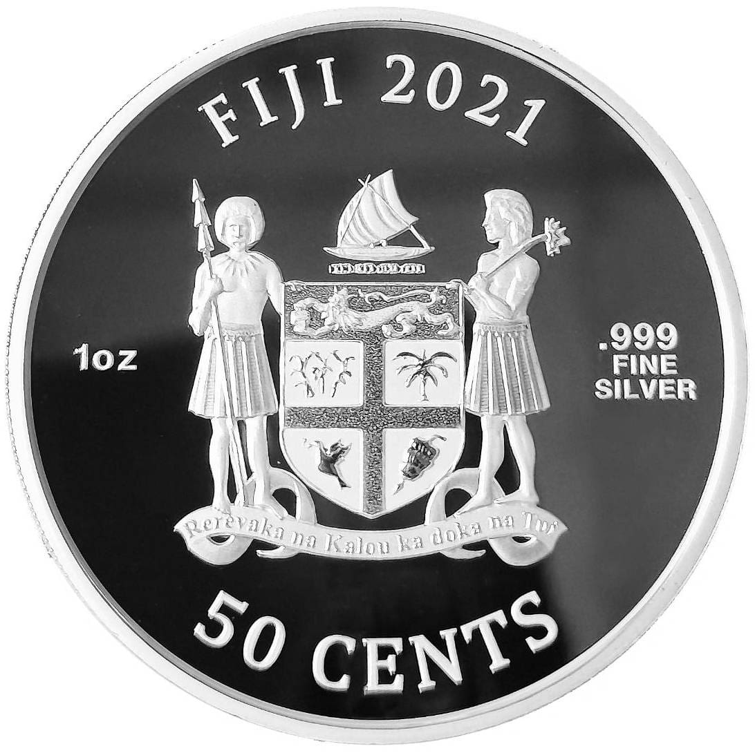 2021 50c Cats 1oz Silver Bullion Coin Obverse View
