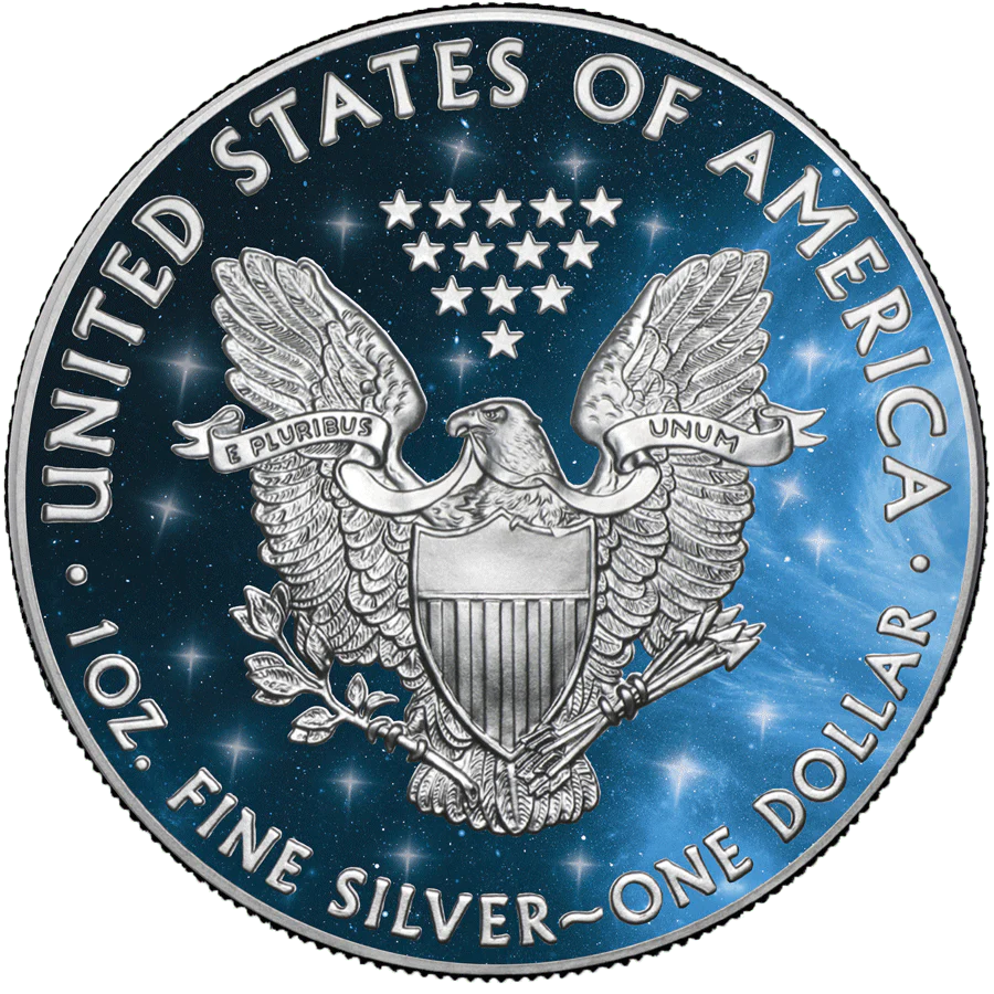 2021 Glowing Galaxy III 1oz American Eagle Coin Obverse View