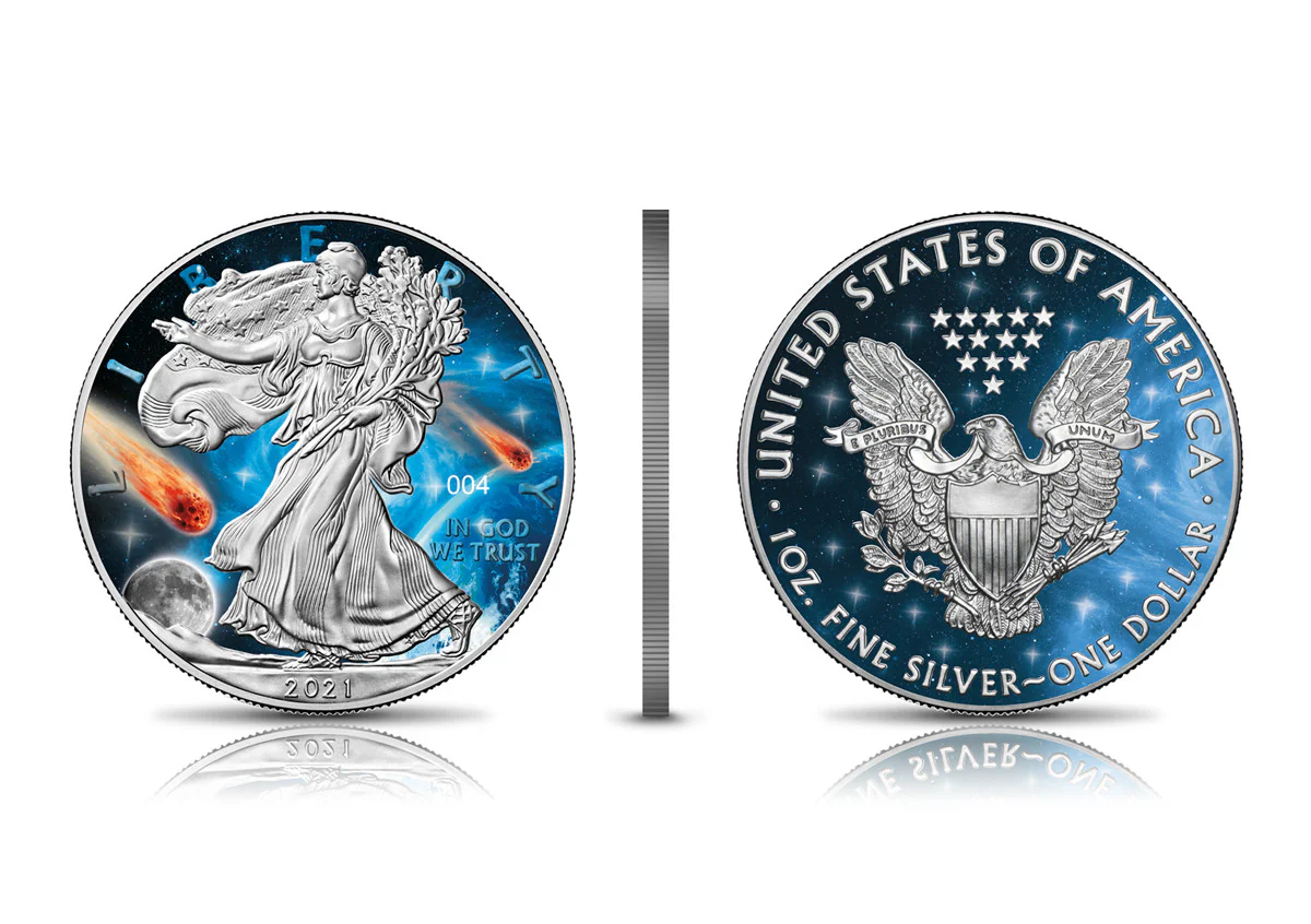 2021 Glowing Galaxy III 1oz American Eagle Coin Overview