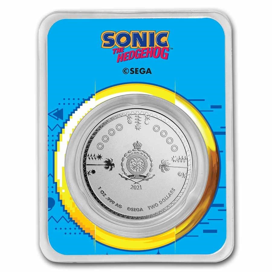 2021 Sonic the Hedgehog 30th Anni. 4 x 1oz Silver Coin Collection Back of Cases