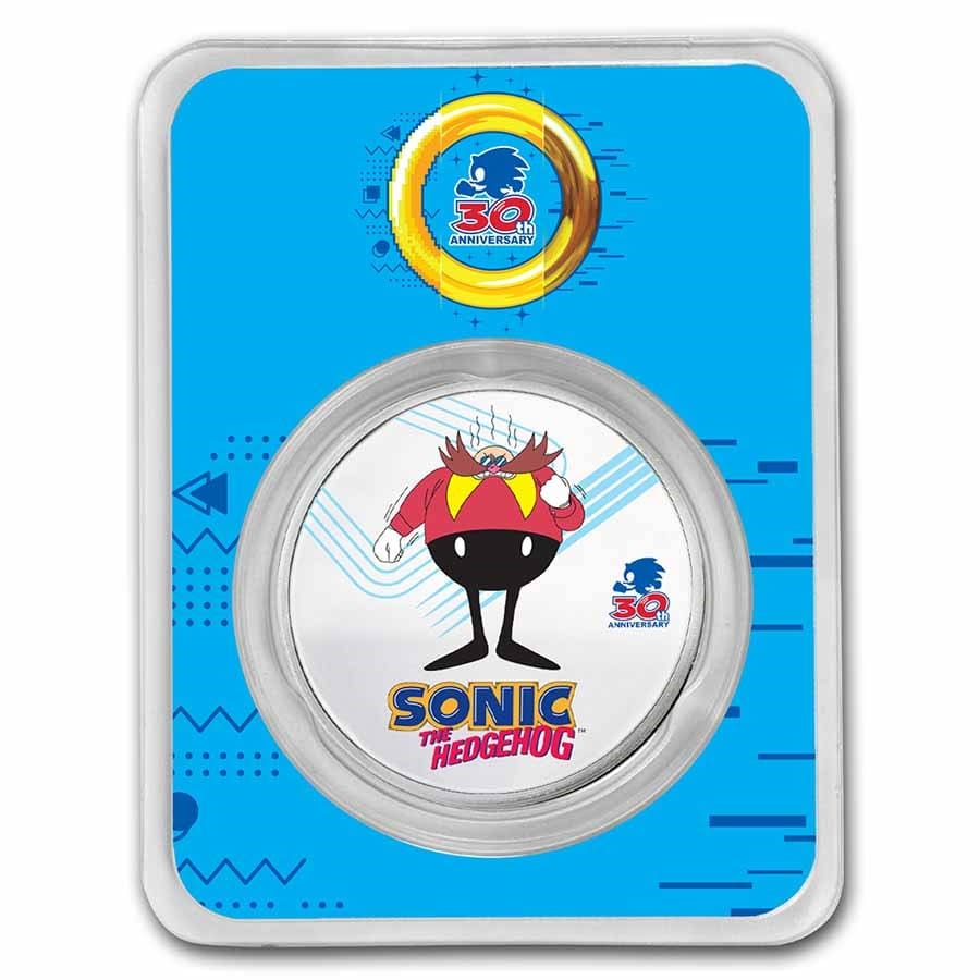 2021 Sonic the Hedgehog 30th Anni. 4 x 1oz Silver Coin Collection Eggman