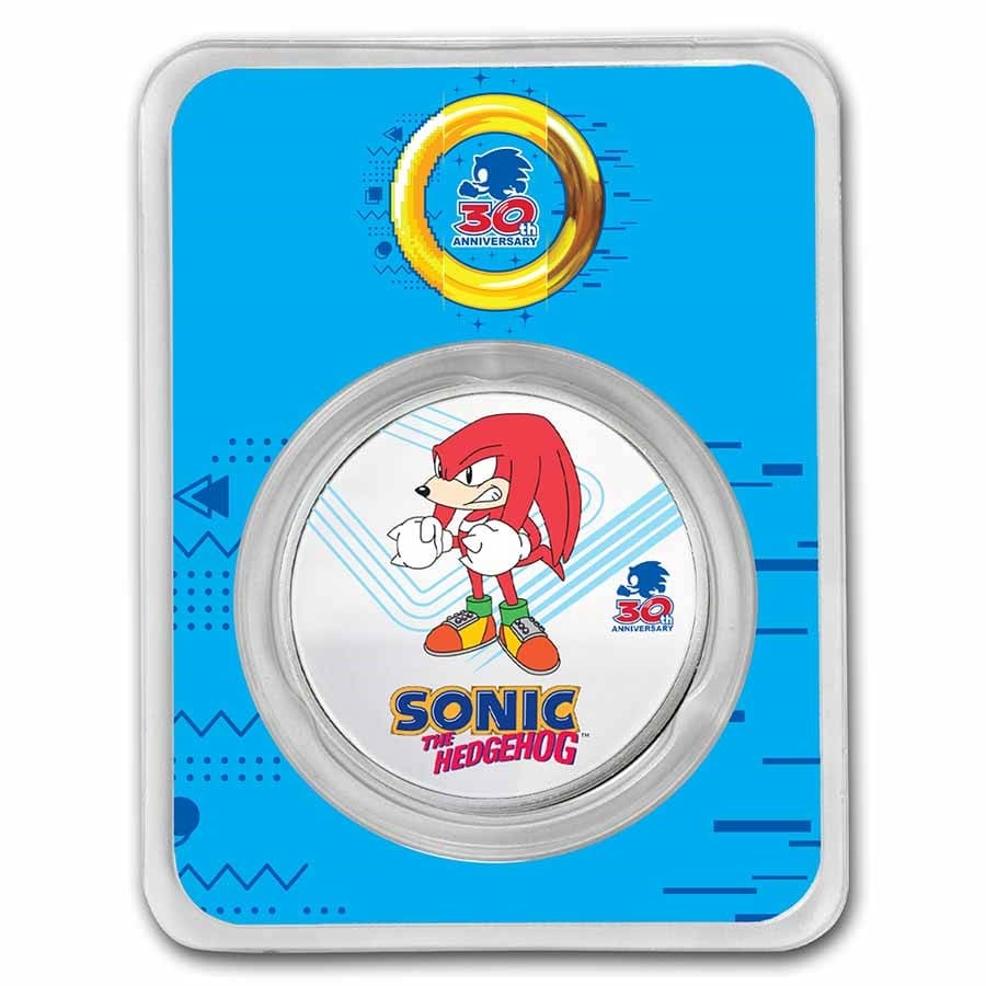 2021 Sonic the Hedgehog 30th Anni. 4 x 1oz Silver Coin Collection Knuckles