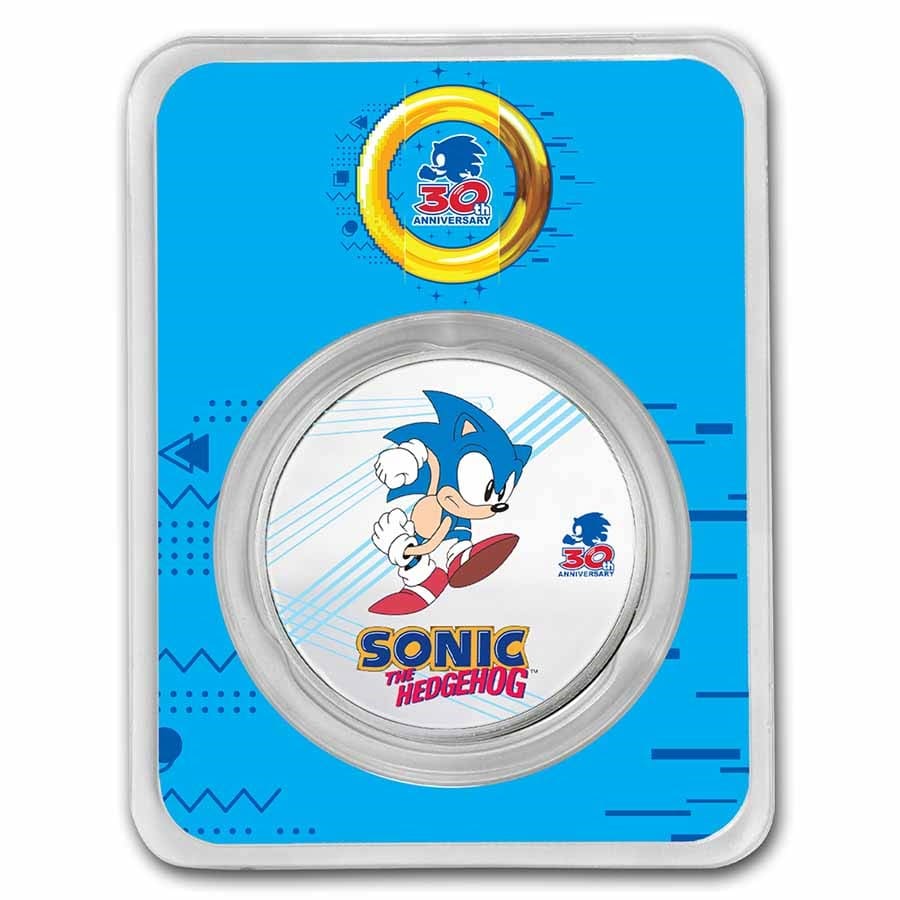 2021 Sonic the Hedgehog 30th Anni. 4 x 1oz Silver Coin Collection Sonic
