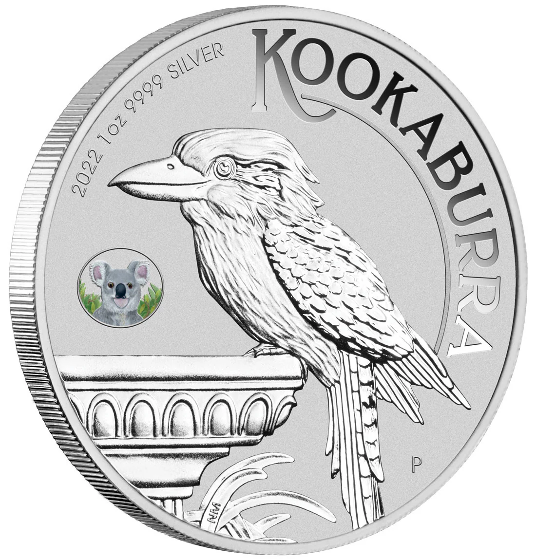 2022 $1 Kookaburra 1oz Silver Brisbane ANDA Money Expo Koala Privy Coin - Tilted Reverse View