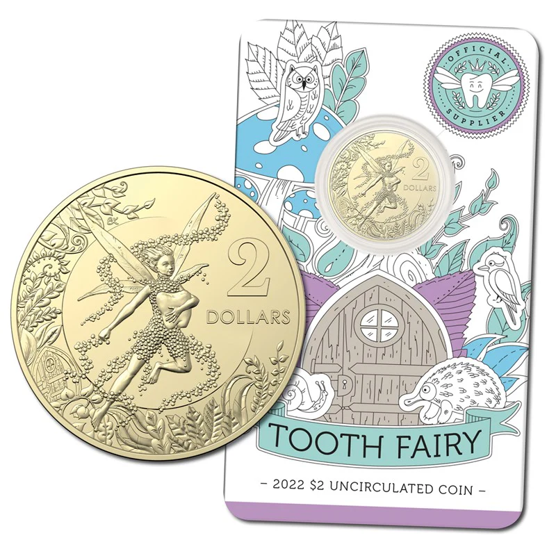 2022 $2 Tooth Fairy UNC Carded Coin Overview