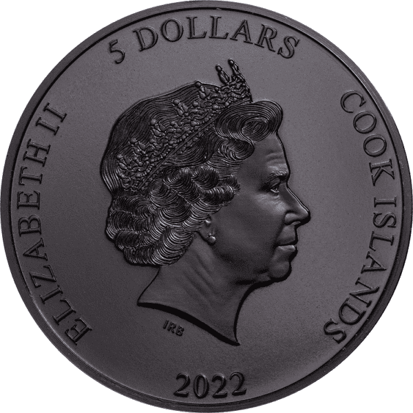 2022 $5 Iron Maiden Number of The Beast 1oz Silver Coin Obverse View