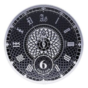 2022 $6 Chronos Silver 1oz Silver BU Coin - Reverse View