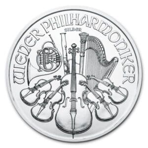 2022 €1.5 Austrian Silver Philharmonic 1oz BU Coin