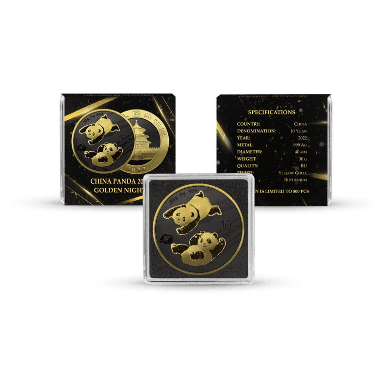 2022 Panda Golden Night Silver Coin - Overview 2