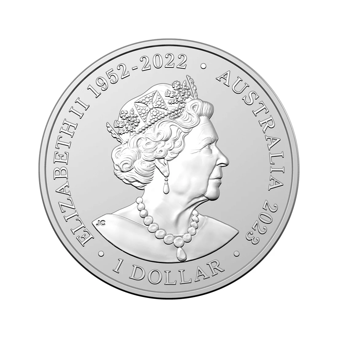 2023 $1 Emperor Penguin 1oz Silver BU Coin Obverse View