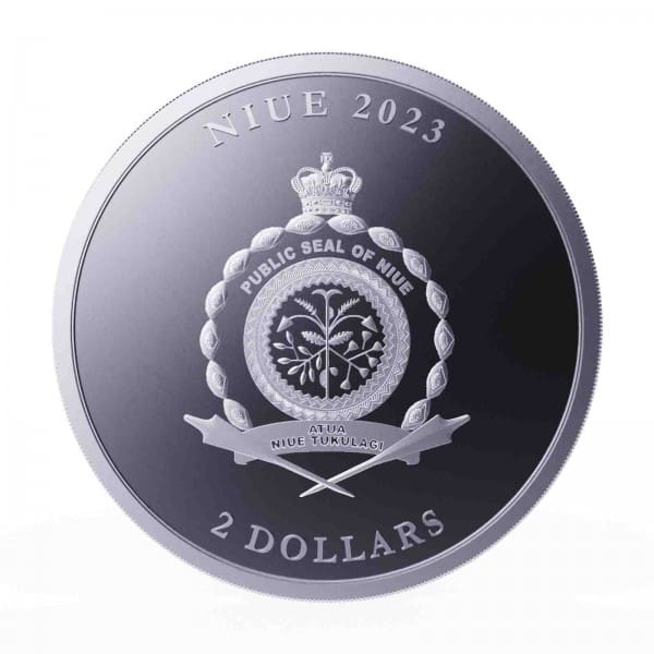 2023 $2 Equilibrium 1oz Silver Proof Coin Obverse View