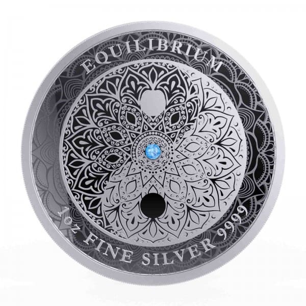 2023 $2 Equilibrium 1oz Silver Proof Coin Reverse View
