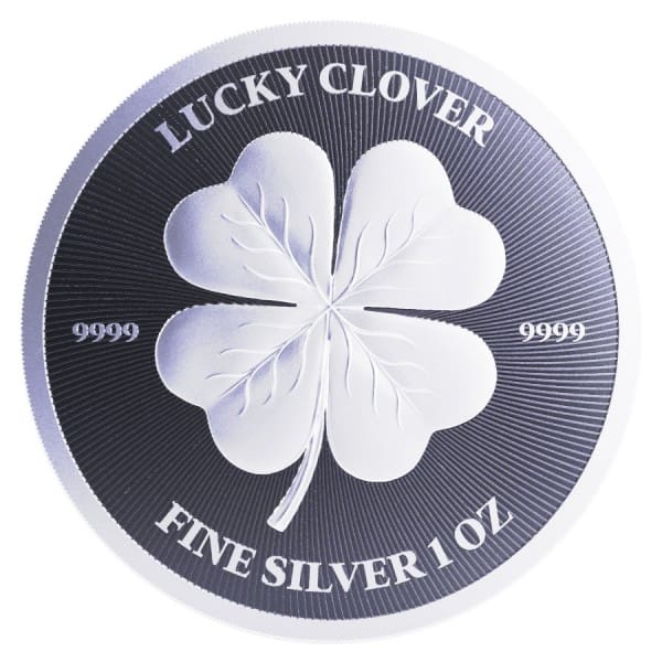 2023 $2 Niue Lucky Clover 1oz Silver BU Coin Reverse View