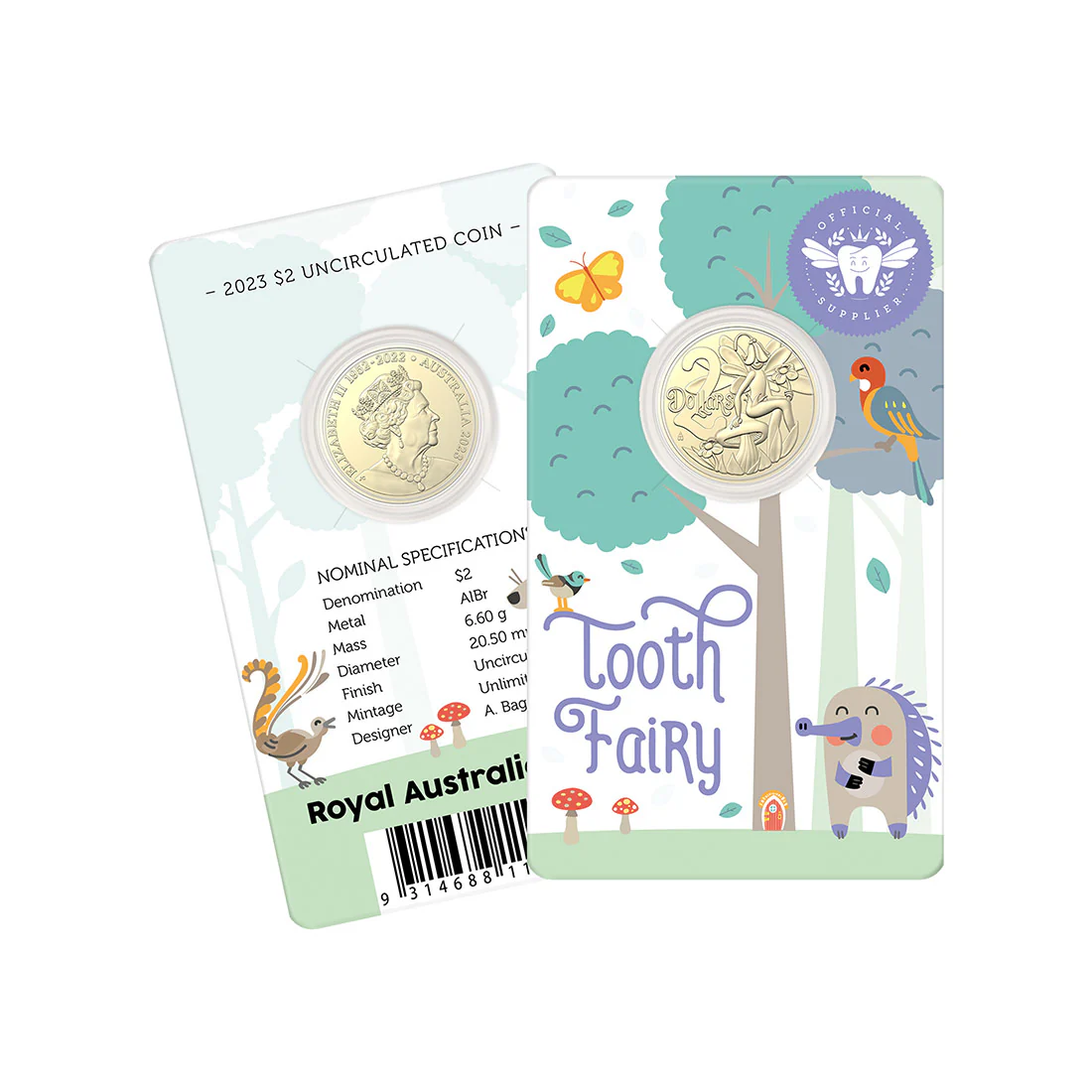 2023 $2 Tooth Fairy UNC Carded Coin Overview
