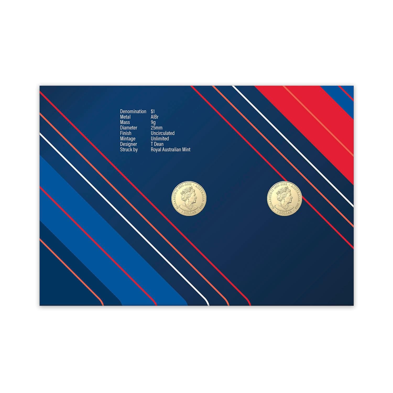 2023 AFL & AFLW Limited-Edition PNC with Colourised Coins Back of Envelope