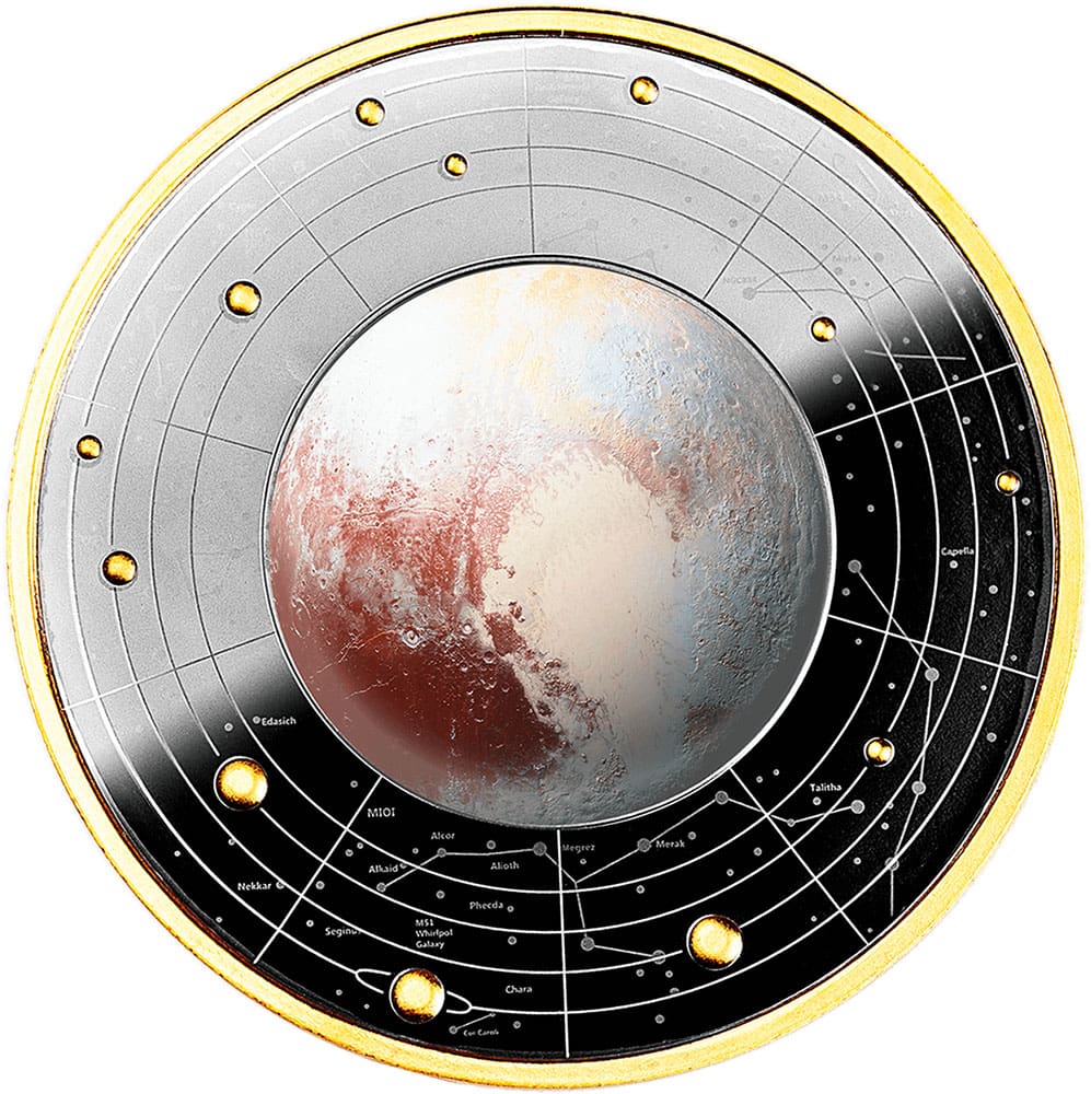 2023 Pluto - Solar System Silver Coin Reverse View