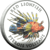 2023 Red Lionfish - Marine Life 1oz Silver Coloured Proof Coin - Reverse View