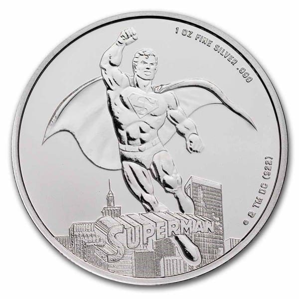 2023 Superman - DC Comics 1oz Silver BU Coin - Reverse View