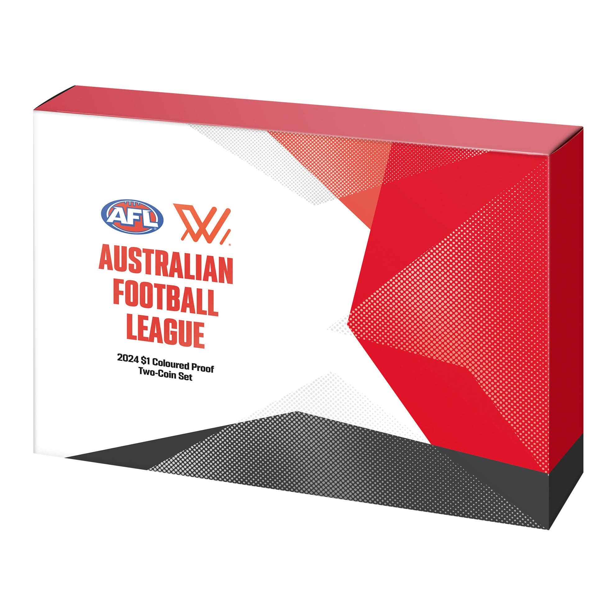 2024 $1 Australian Football League Coloured Proof 2 Coin Set - Front of Box