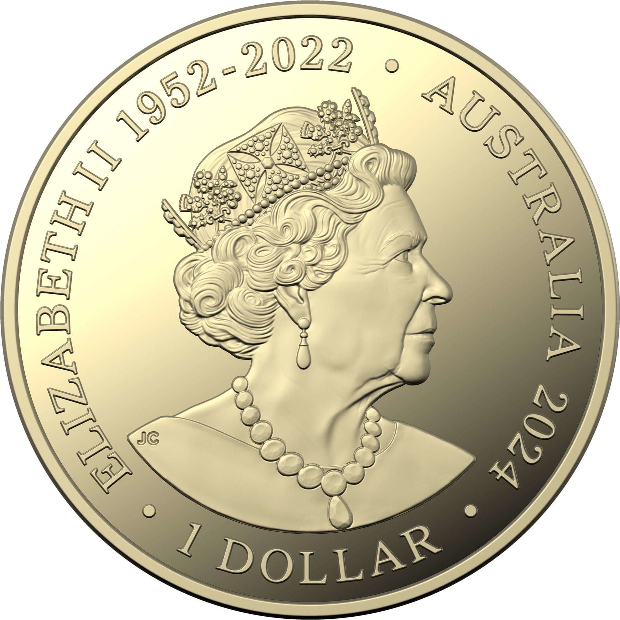 2024 $1 Australian Football League Coloured Proof 2 Coin Set - Obverse View