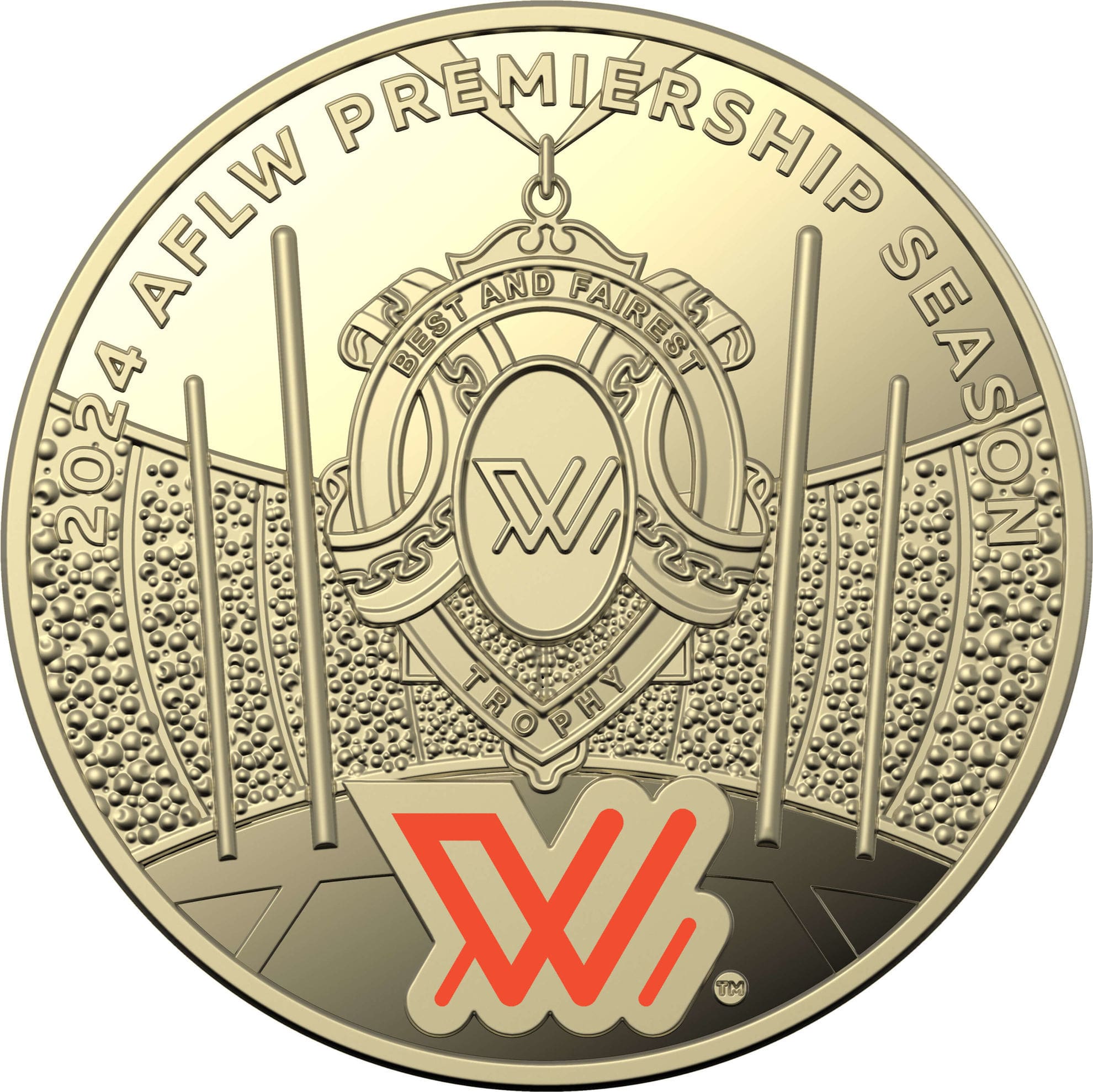 2024 $1 Australian Football League Coloured Proof 2 Coin Set Reverse View 2