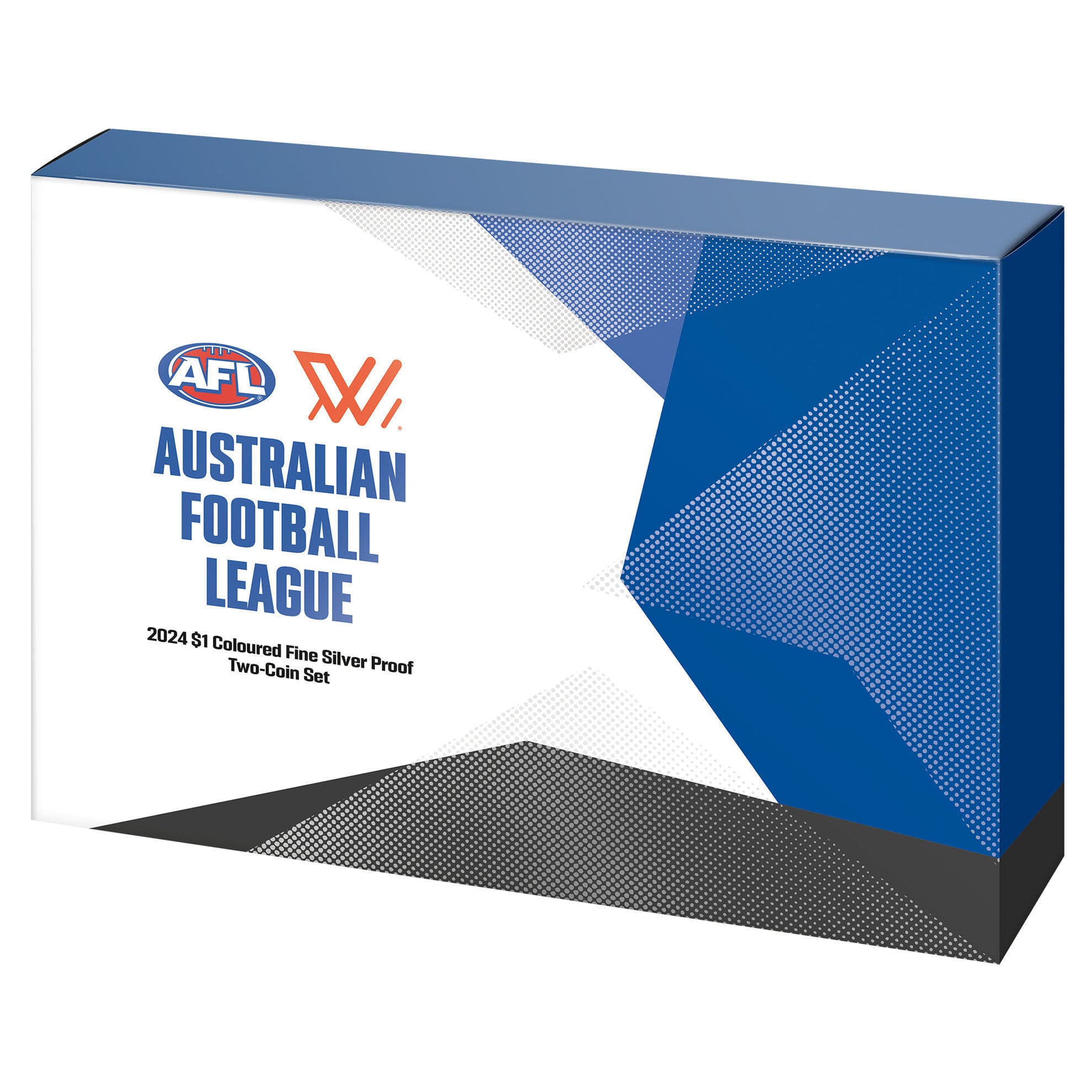 2024 $1 Australian Football League Silver Proof 2-Coin Set - Box Front View