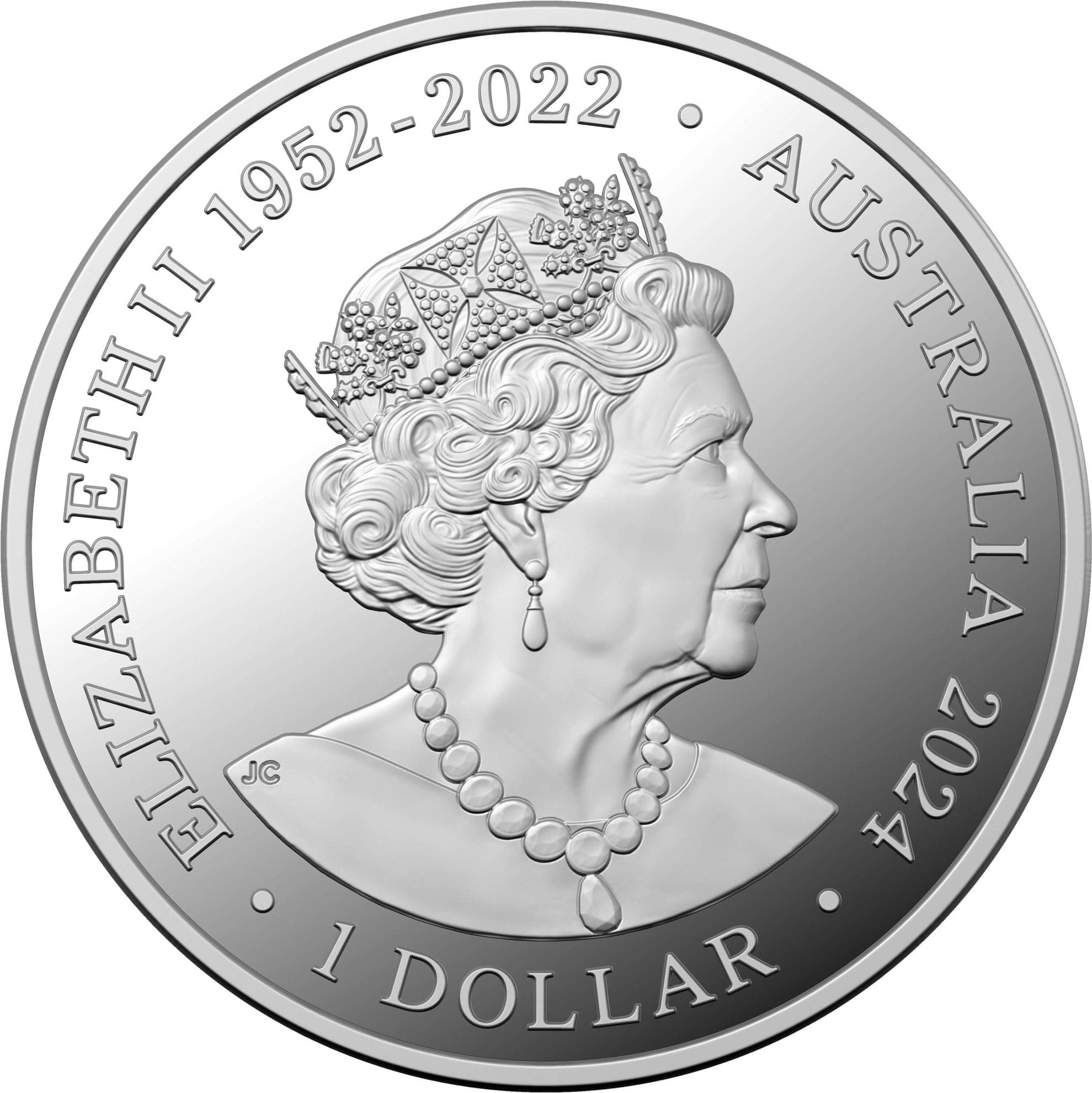 2024 $1 Australian Football League Silver Proof 2-Coin Set - Obverse View