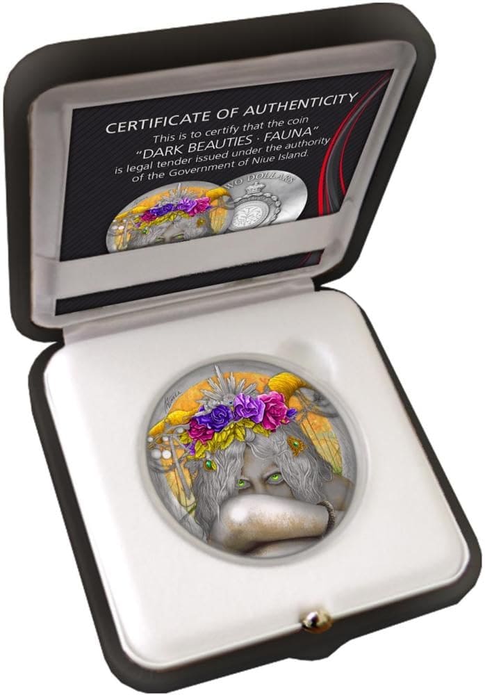2024 $2 Fauna - Dark Beauties Silver Coin Cased View