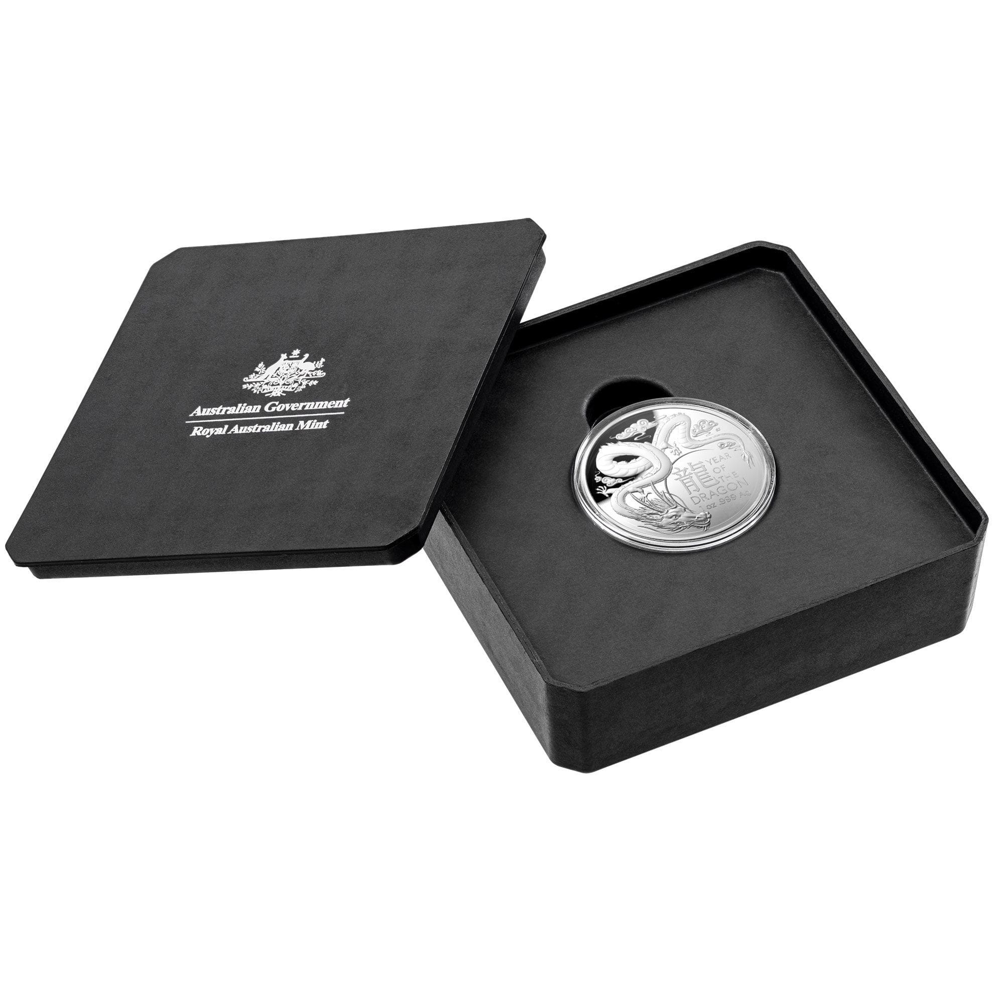 2024 $5 Lunar Series Year Of The Dragon 1oz Proof Coin Case Open