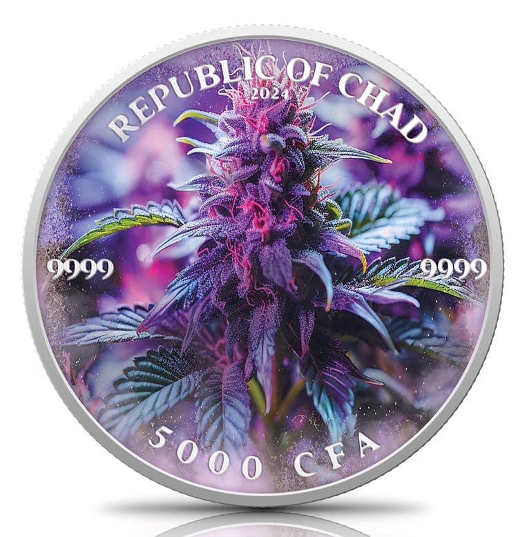 2024 Cannabis - Purple Haze Edition 1oz Silver Coin Obverse View