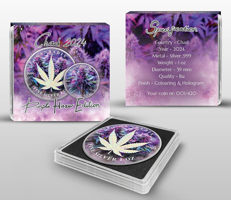 2024 Cannabis - Purple Haze Edition 1oz Silver Coin Overview