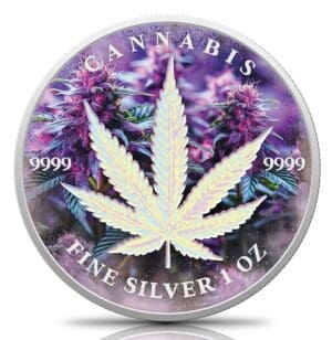 2024 Cannabis - Purple Haze Edition 1oz Silver Coin Reverse View