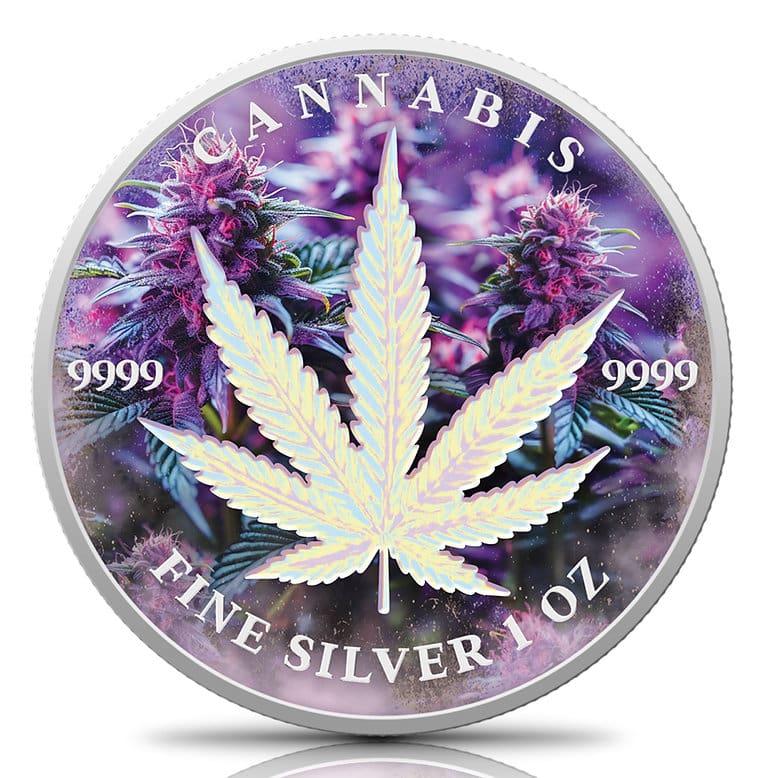 2024 Cannabis - Purple Haze Edition 1oz Silver Coin Reverse View
