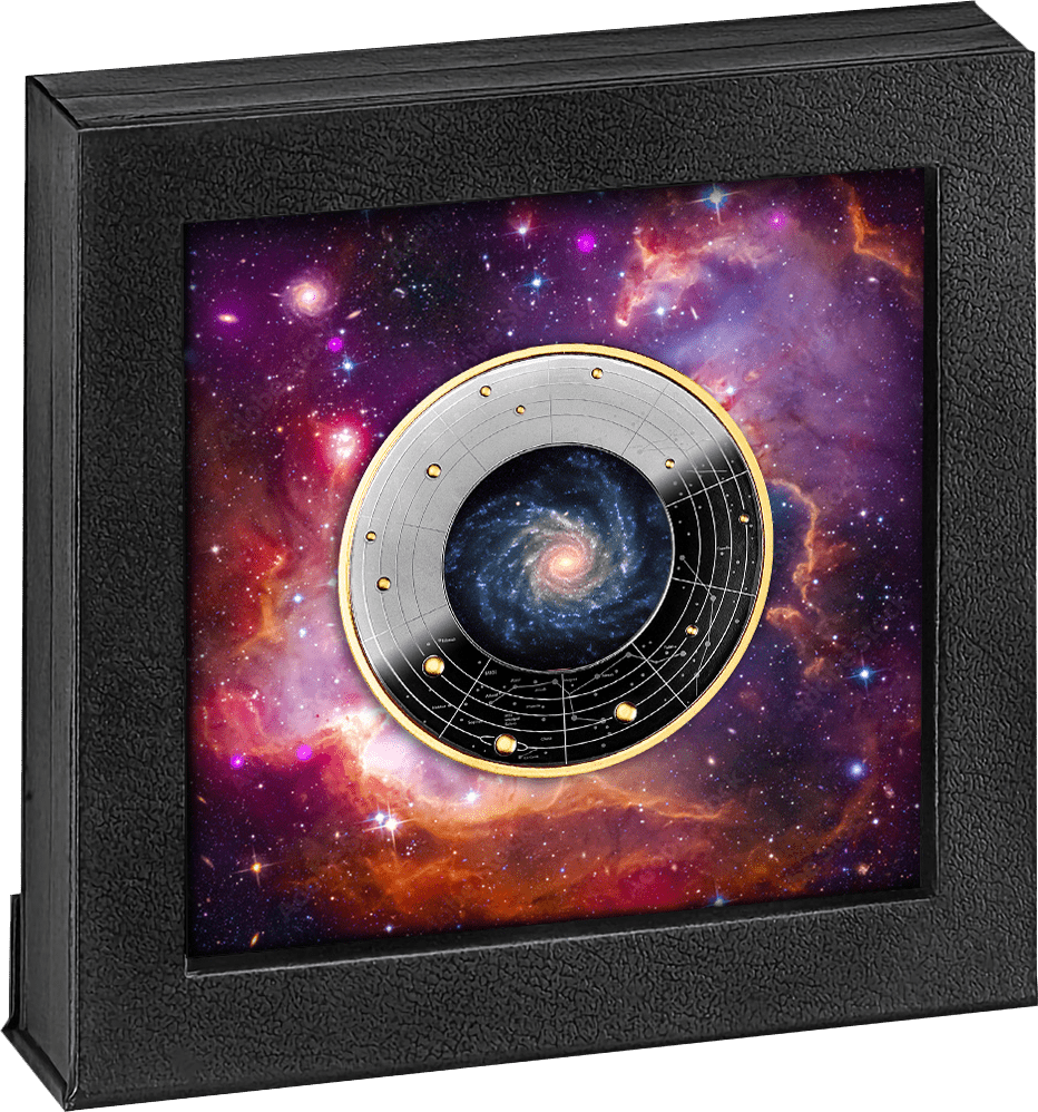 2024 Galaxies - NGC 1232 Silver Proof Coin Boxed View