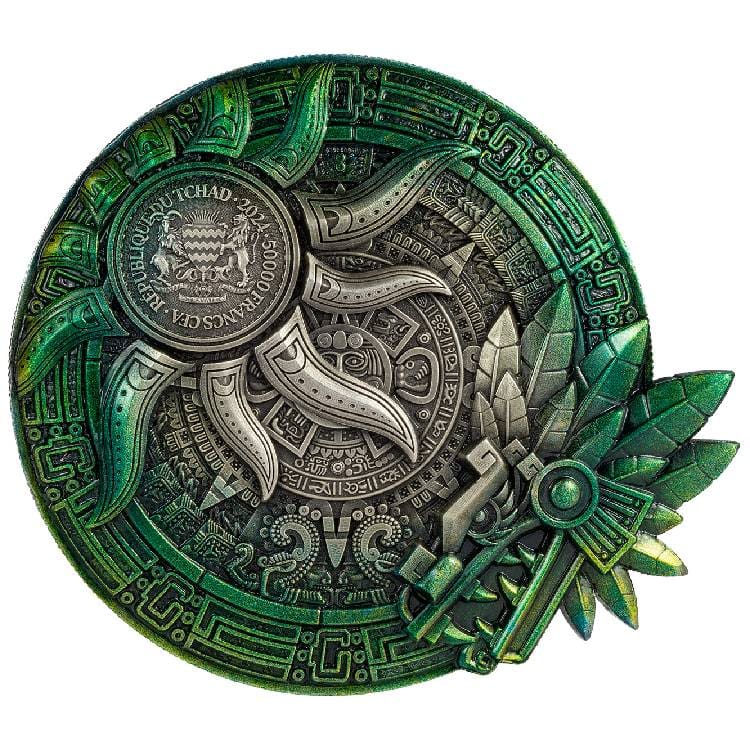 2024 The Feathered Serpent - Quetzalcoatl 10oz Silver Coin Obverse View